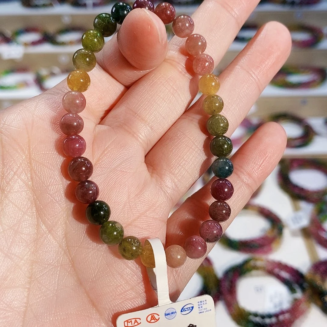 碧玺手链未镶嵌G2492素圈颜色微差