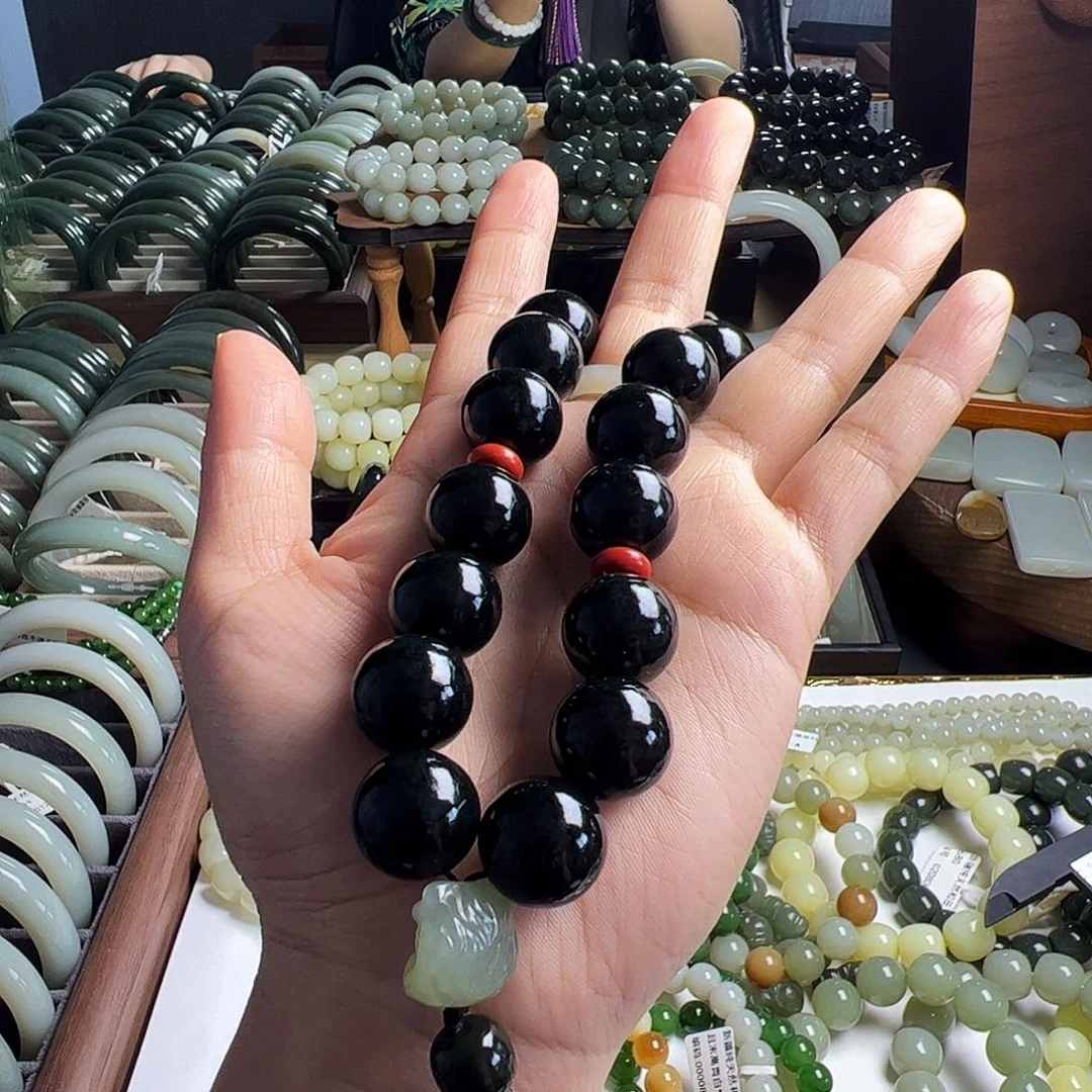 珠***珠和田玉未镶嵌手链