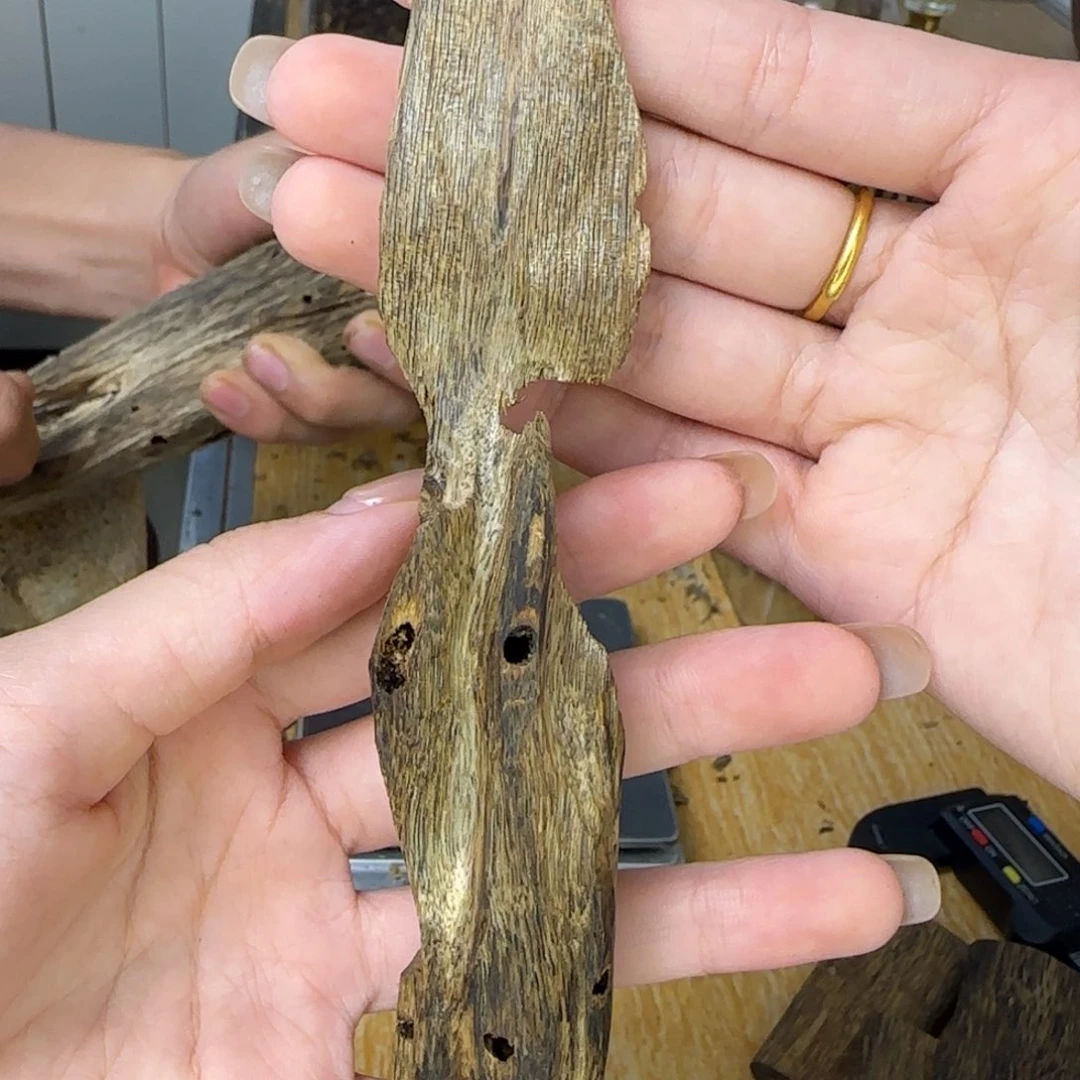 沉香碎屑沉香海南露河天然虫漏17g