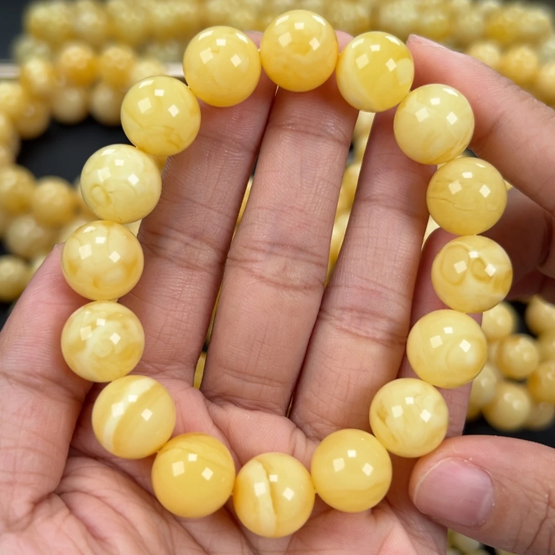 琥珀未镶嵌手链23.1克