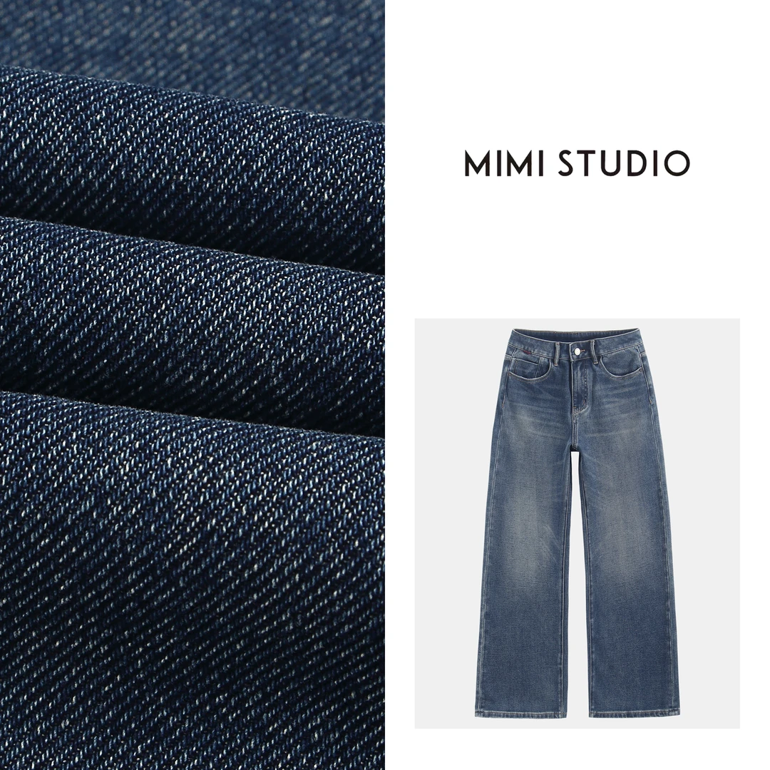 MIMI【凯旋门】诗诗同款梨解裤四面弹显瘦窄版直筒阔腿牛仔女M8802