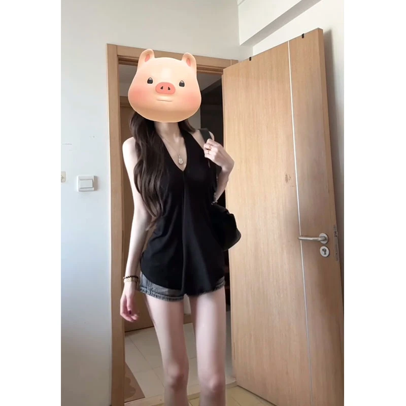 2025夏季新款纯欲辣妹甜美修身型潮流风通勤背心吊带上衣百搭时尚