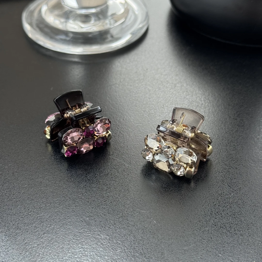 东大门 韩系高级感轻奢小抓夹满钻方形闪闪系列1036