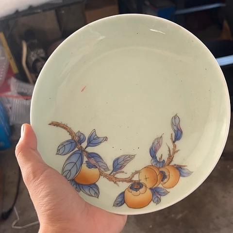 陶瓷7寸手绘盘两个