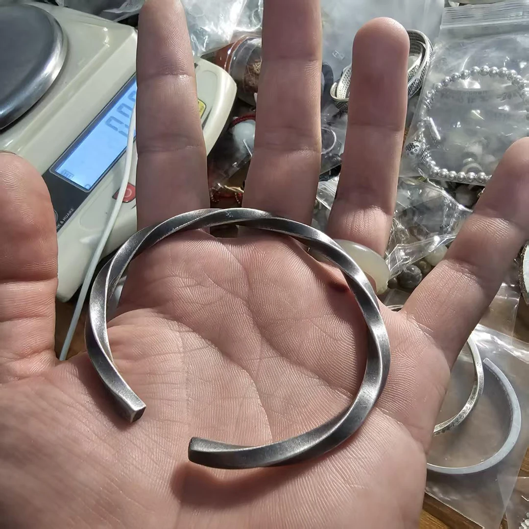 足银手镯 （云）0602扭扭麻花老款手镯