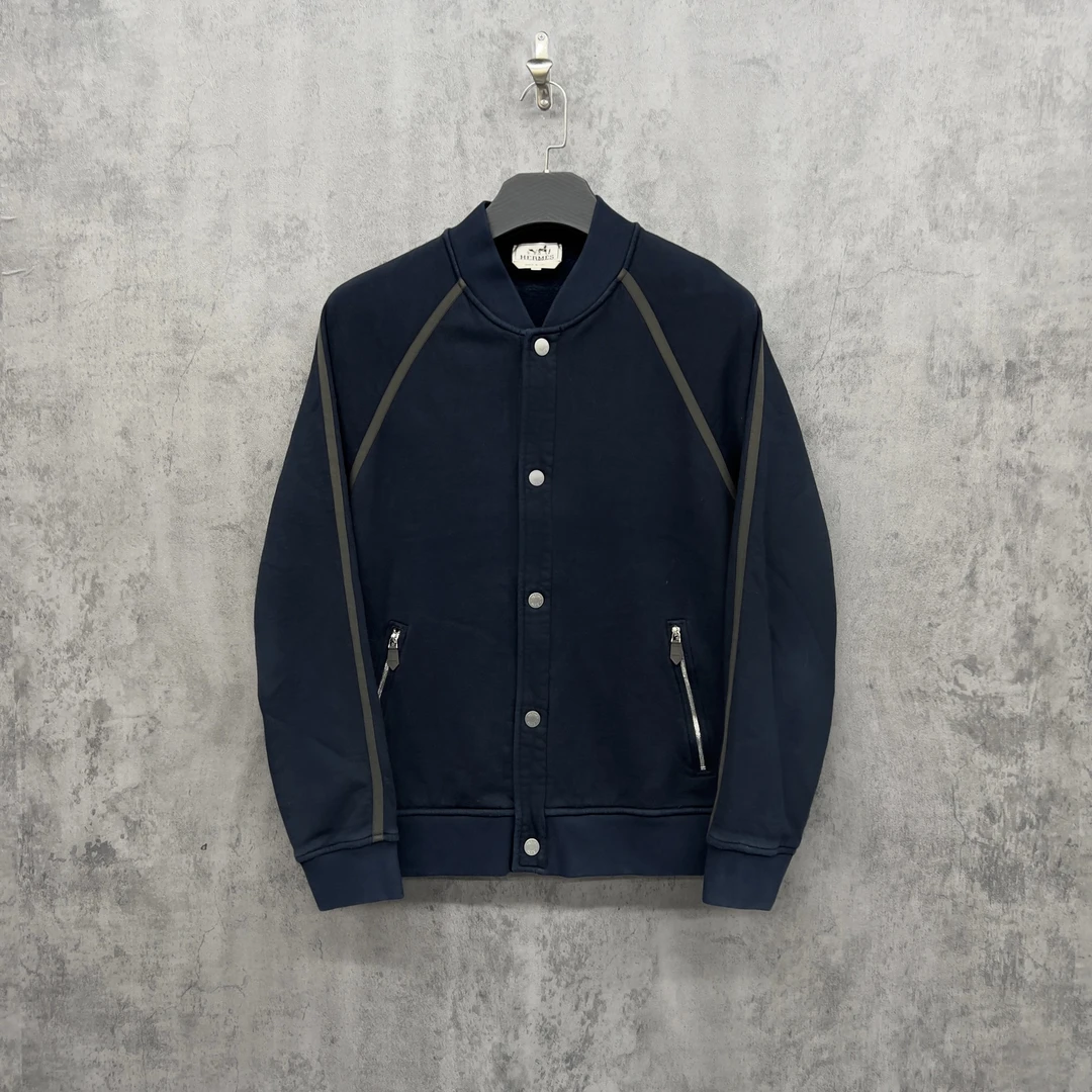 99新 Hermes/爱马仕 编织明线Logo排扣夹克外套/ZK145/L宽松