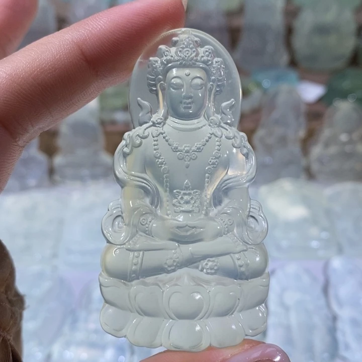 岫玉未镶嵌颈饰吊坠