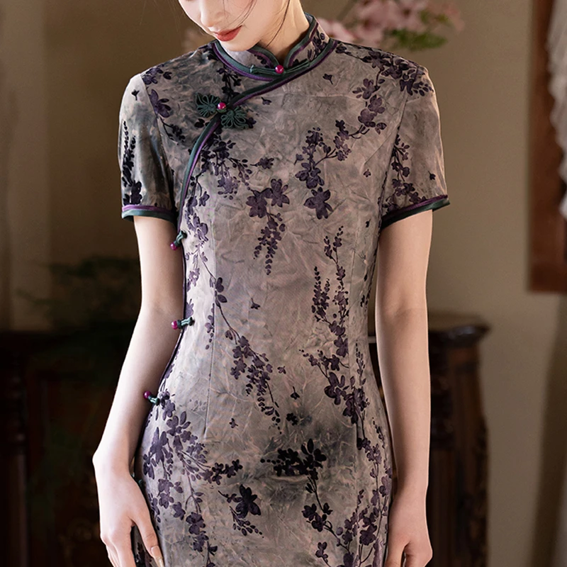 高端新中式旗袍绝美民国风2025新款日常可穿老上海晚礼服夏季裙子