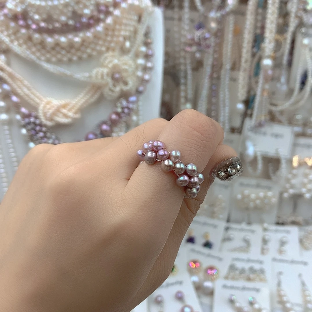 暴***莉耳饰淡水珍珠银S925镶嵌