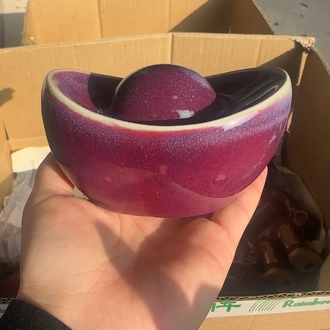 摆件陶郑家钧窑摆件微