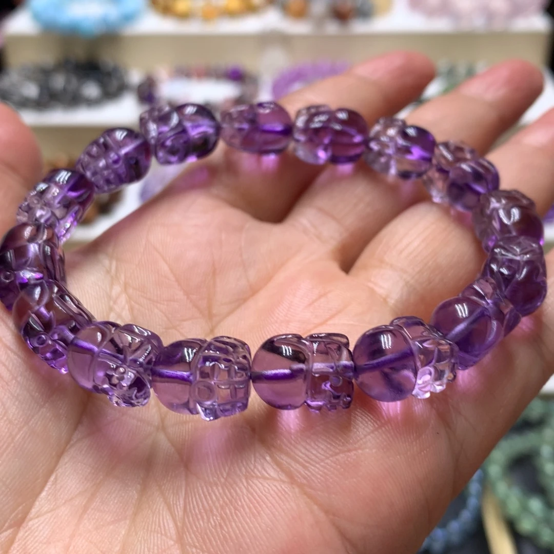 水晶手链未镶嵌天然紫貔貅