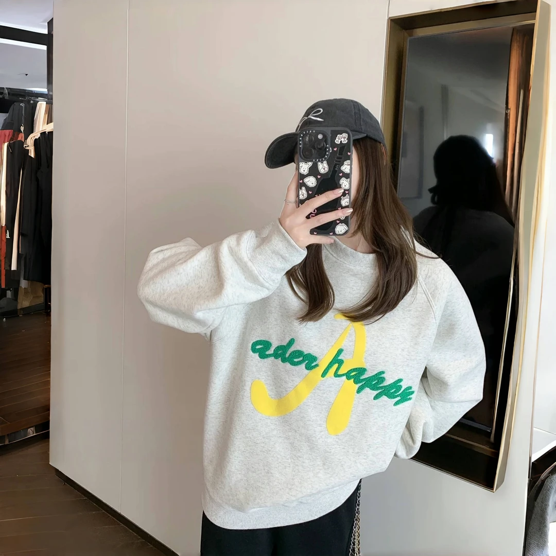 末日黎明 / 美式毛巾绣卫衣13731花契200斤胖mm春季新款休闲时尚