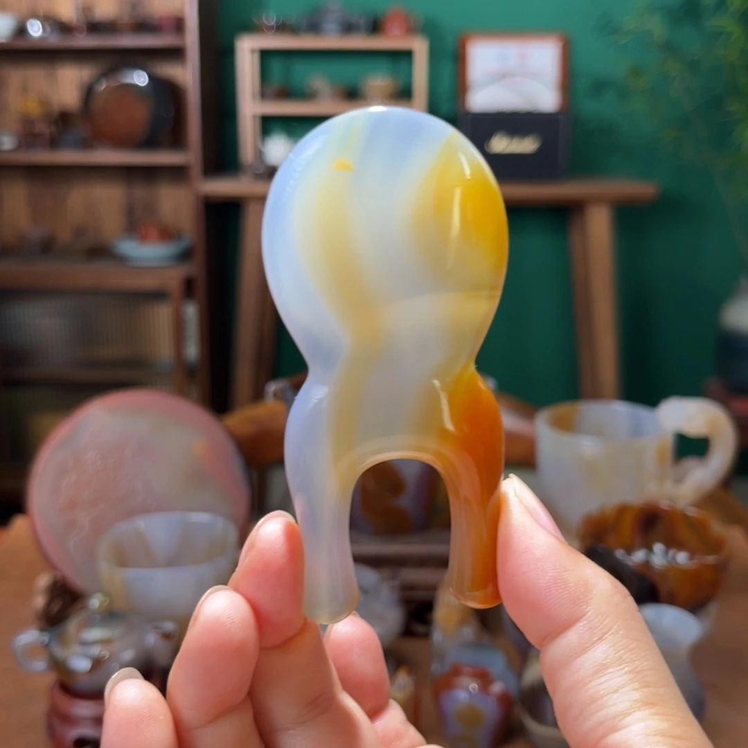 玛瑙/玉髓未镶嵌鼻刮