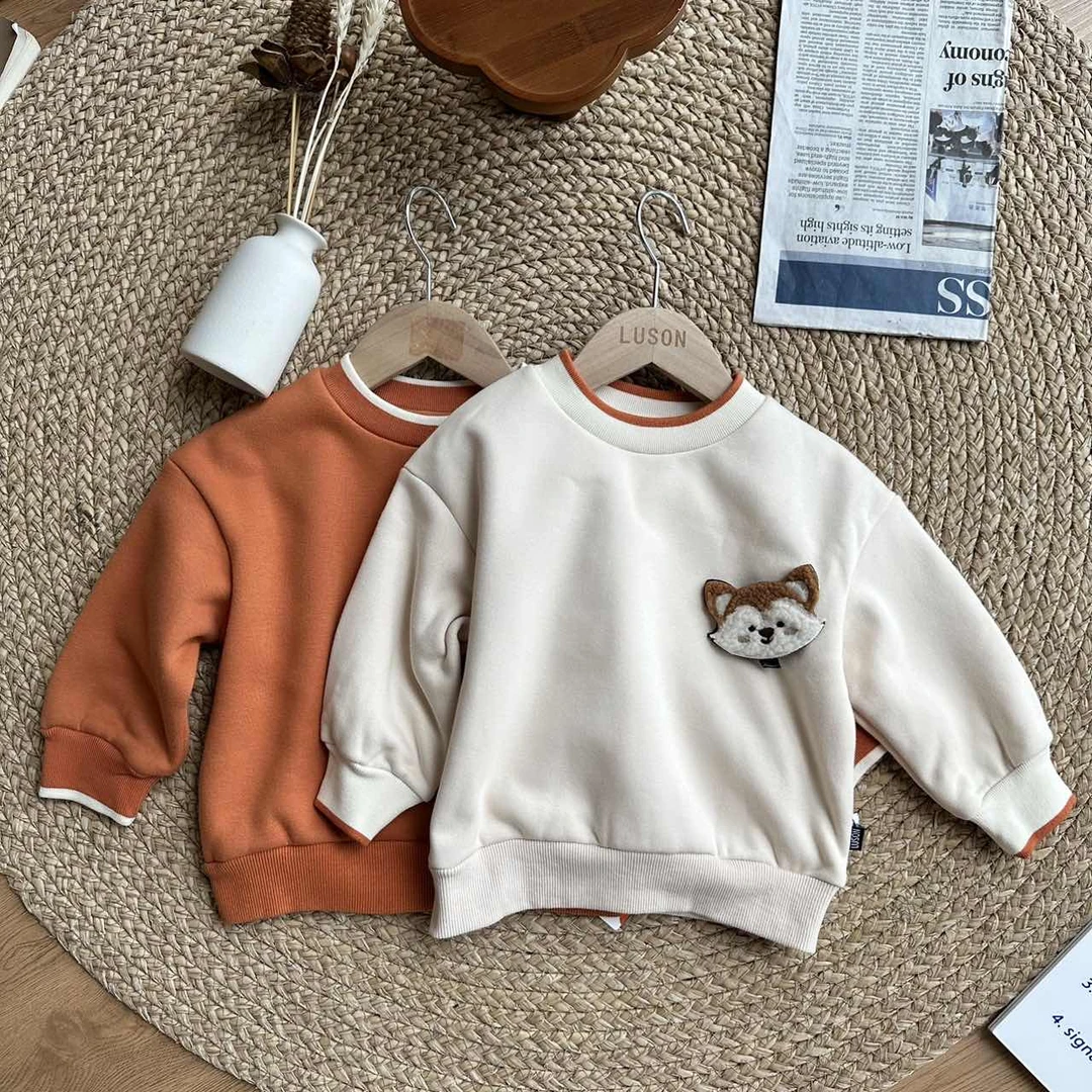 7-3小o爸男婴童【浮力】儿童宝宝保暖圆领卫衣 XGED2306F