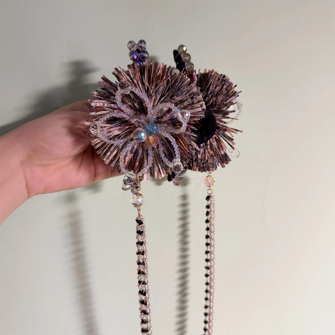 烟花系列11公分抓夹学院风民族风纯手工