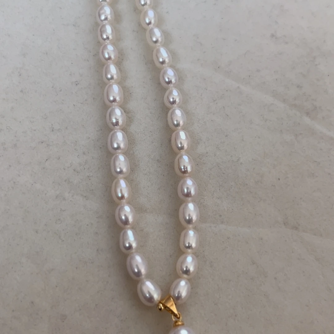 淡水珍珠钛钢颈饰项链米珠