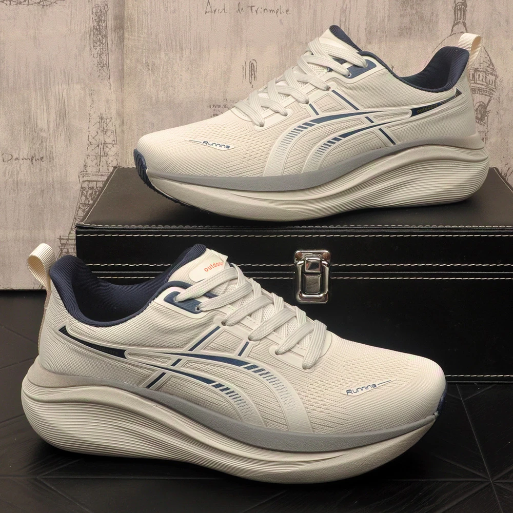 薄款秋季轻质厚底透气时尚休闲鞋潮流跑步鞋时尚运动男鞋子驾车鞋