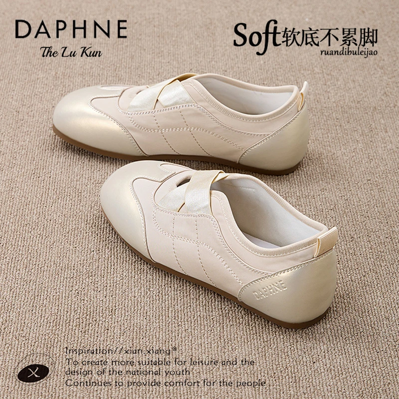 达芙妮浅口单鞋女2025夏秋季新款芭蕾风玛丽珍女鞋休闲运动鞋子AM