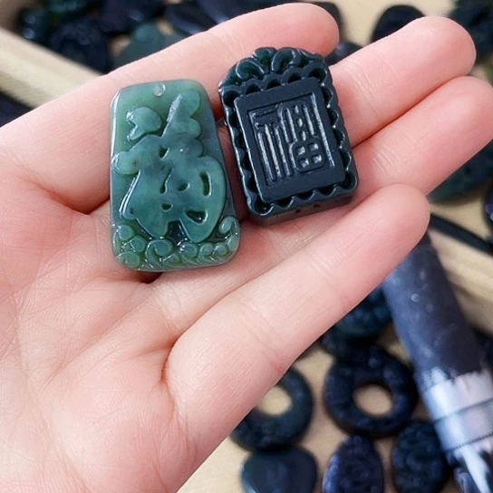 蛇纹石玉手链合金清*