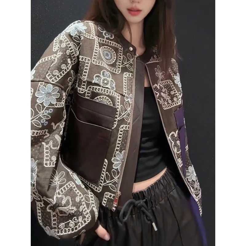重工刺绣新中式国风外套女短款秋季2025新款独特漂亮爆款夹克上衣