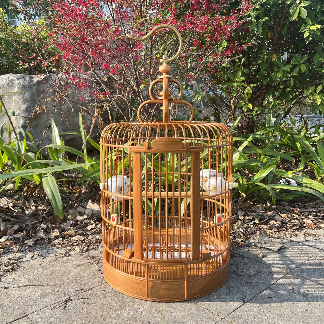 广西底川笼广笼改川笼上漆上油画眉鸟笼川笼四川新款豪华鸟笼大全