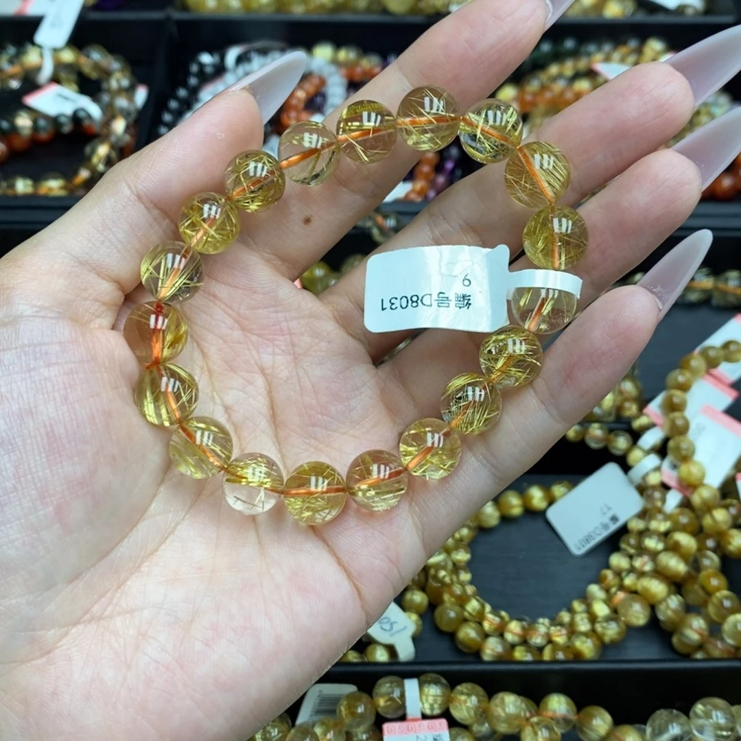 楚***濛发晶手串未镶嵌阿李水晶钛晶D80319J