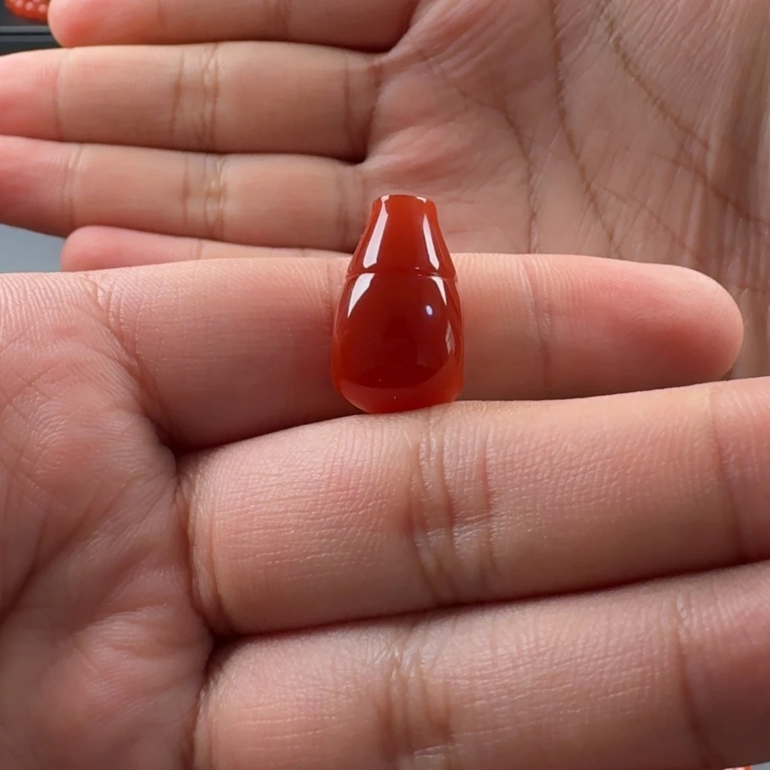 南红玛瑙未镶嵌三通11.8mm