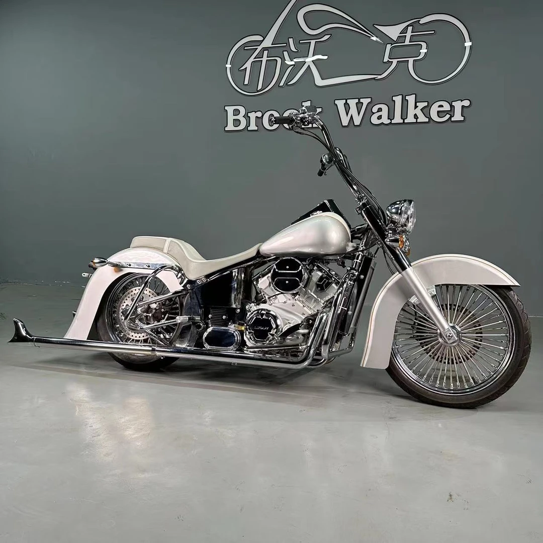 【布沃克霸路特】匪帮风格燃油巡航太子摩托车成人两轮高把机车