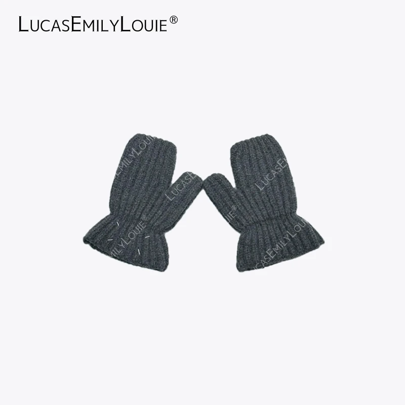 LUCASEMILYLOUIE欢姐0220保暖坑条针织羊毛大手套250156