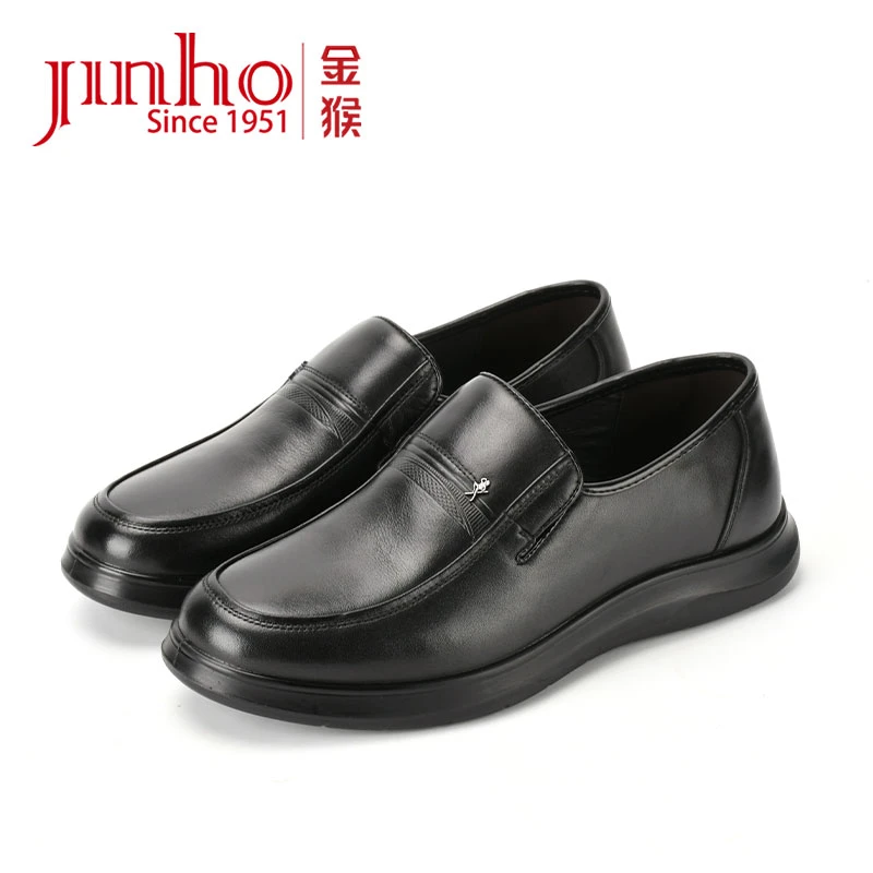 Jinho/金猴【经典款】头层牛皮一脚蹬休闲男皮鞋U2524003A