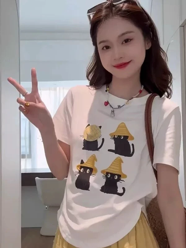 常规款短袖T恤微宽松