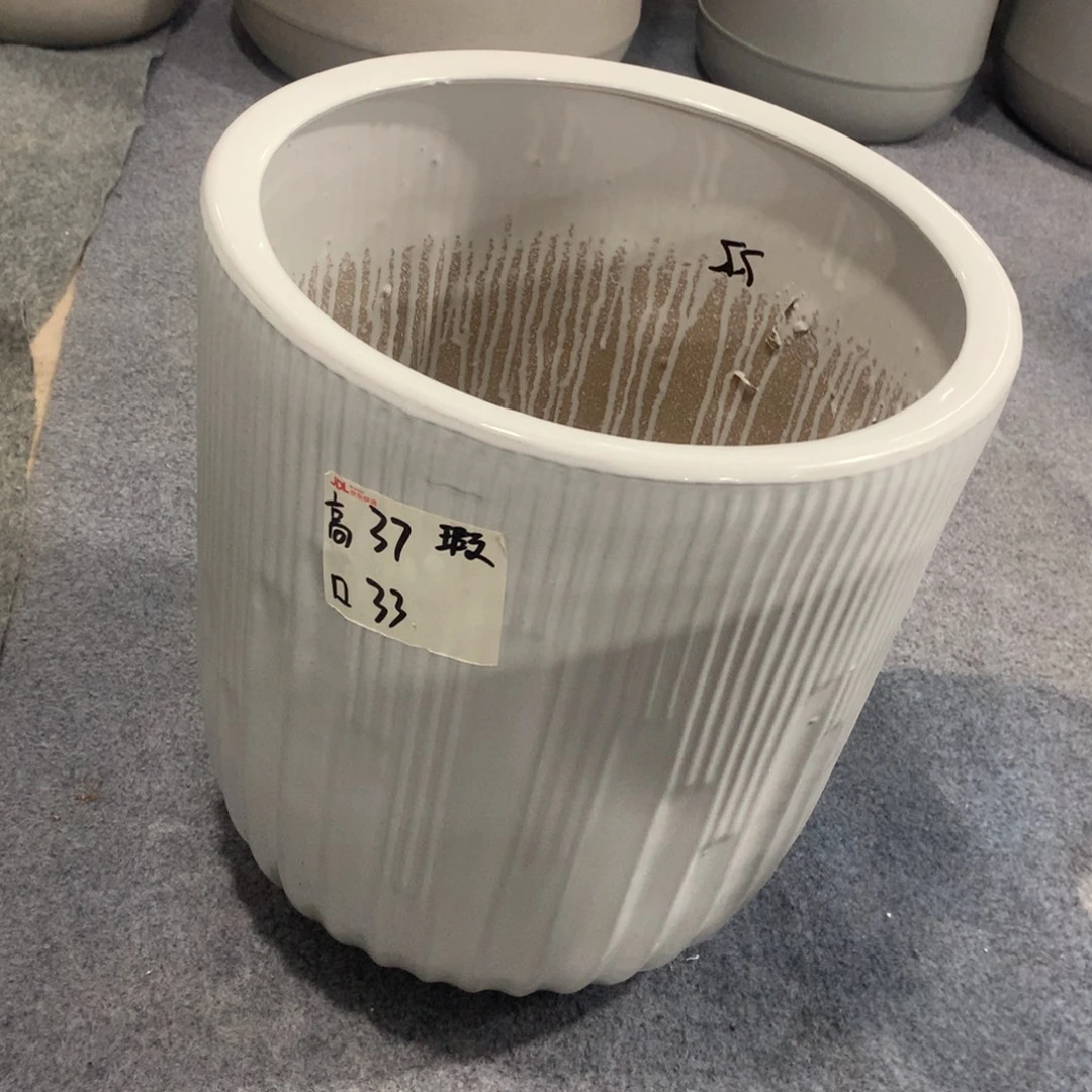 微瑕高温陶瓷花盆