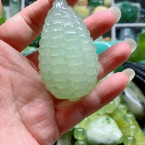 蛇纹石玉未镶嵌手把件