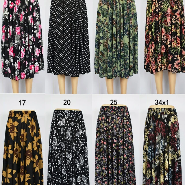 中老年女装夏装新品休闲冰丝半身裙太阳裙 妈妈装长裙跳舞广场舞