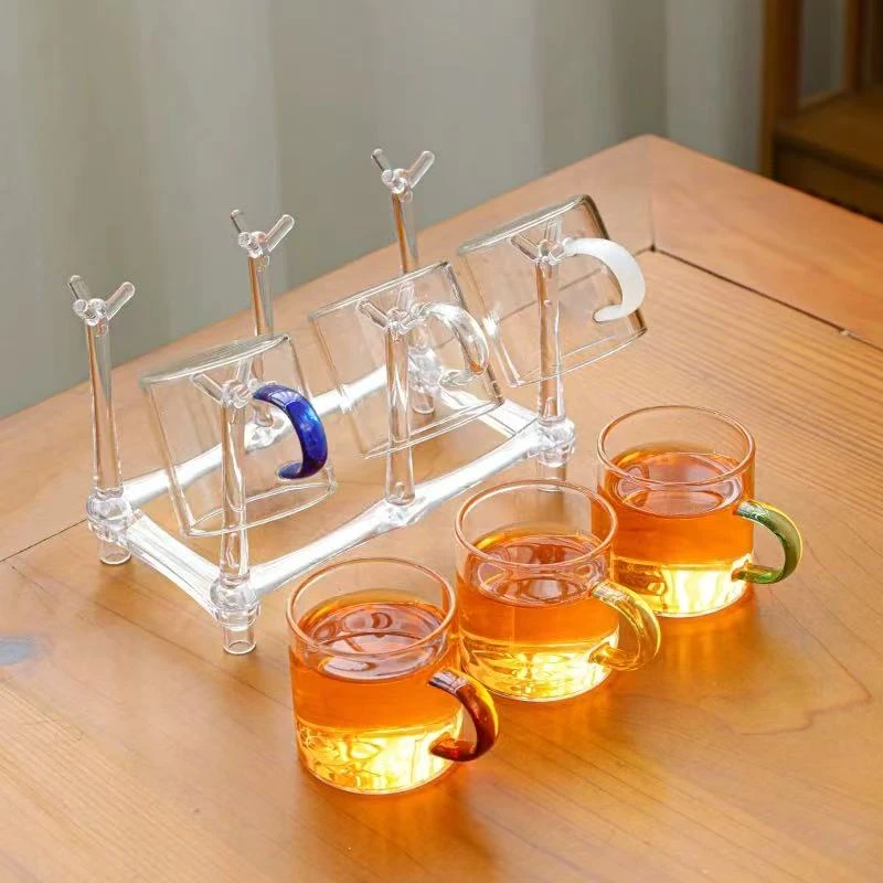 当代 六色品茗杯（55ml）高硼硅玻璃耐冷耐热手工家用茶杯喝茶杯