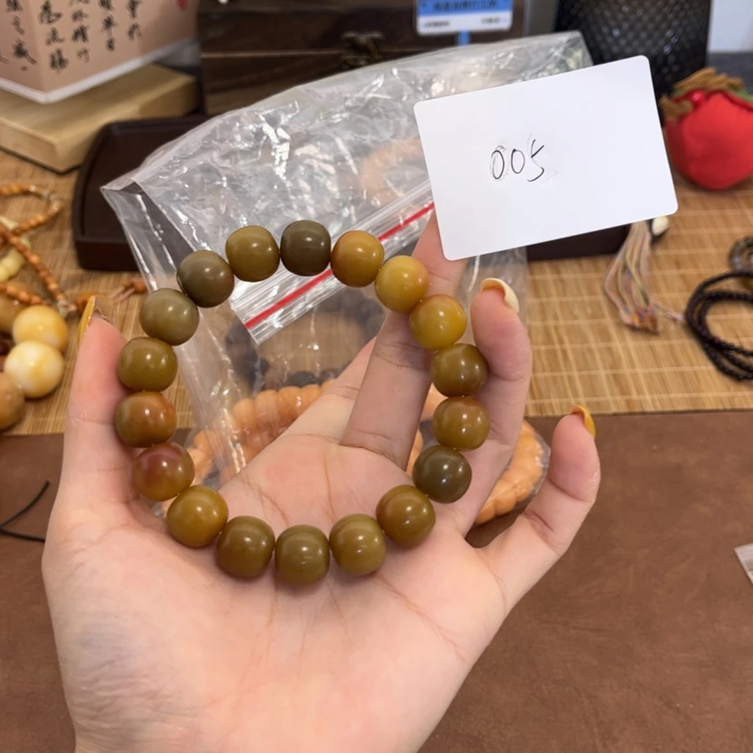 白玉菩提手串005美式干磨微瑕手感好
