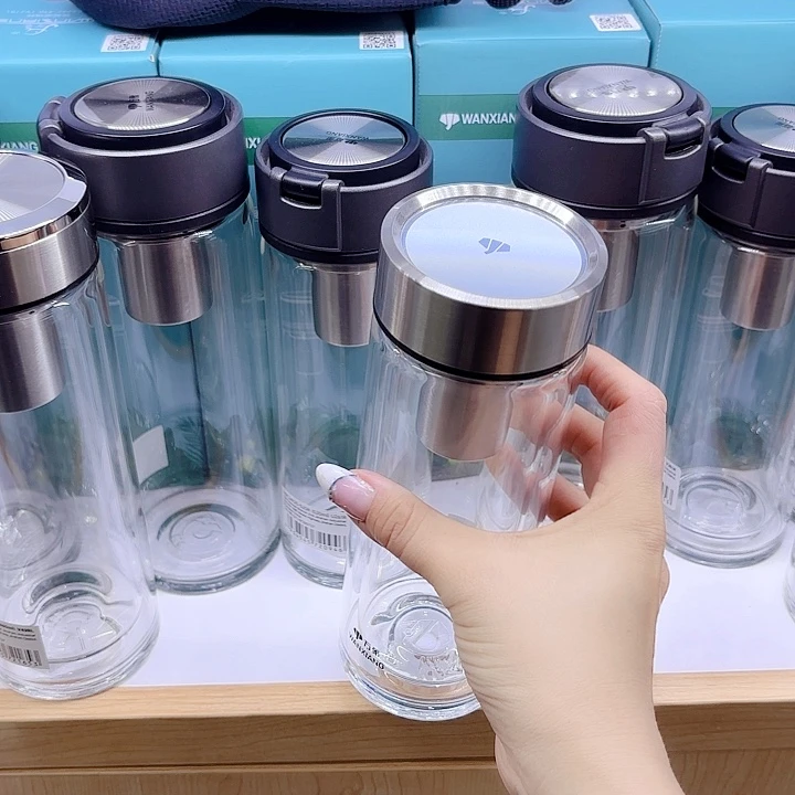 万象品牌双层玻璃杯V148-370小杯子