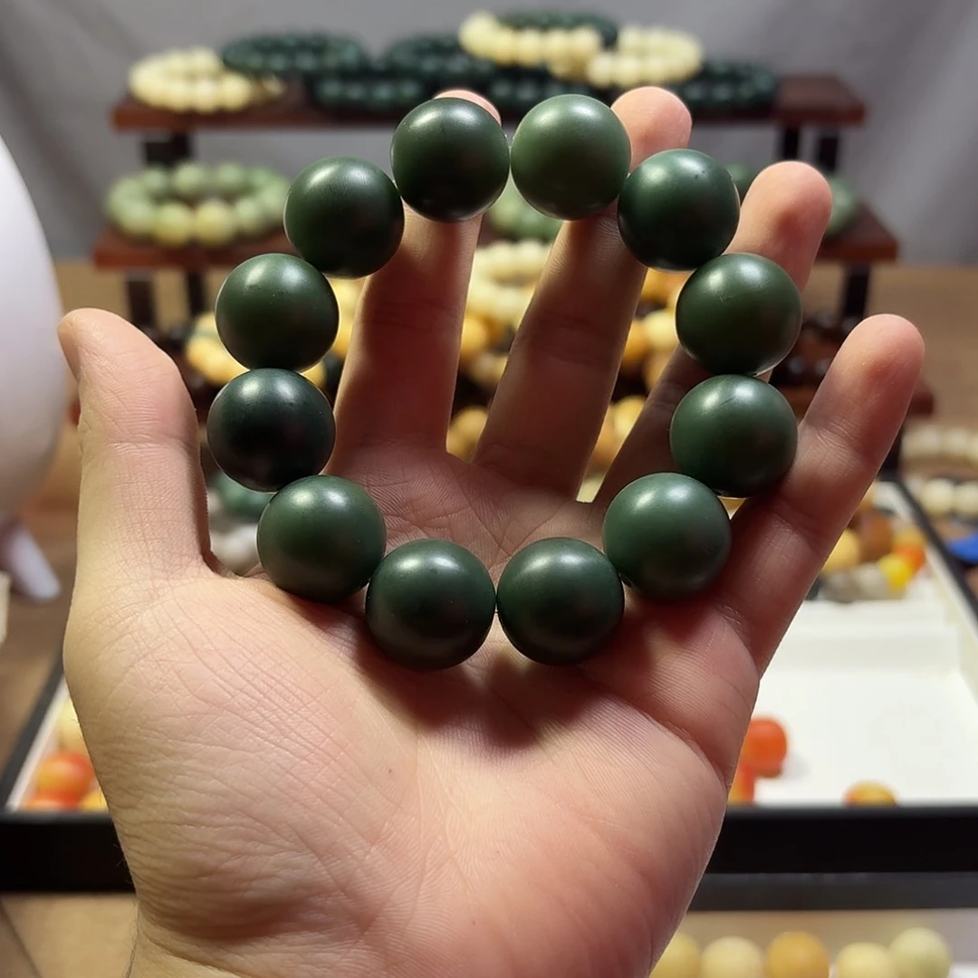 菩提根/象牙果手串卡20干磨大青提