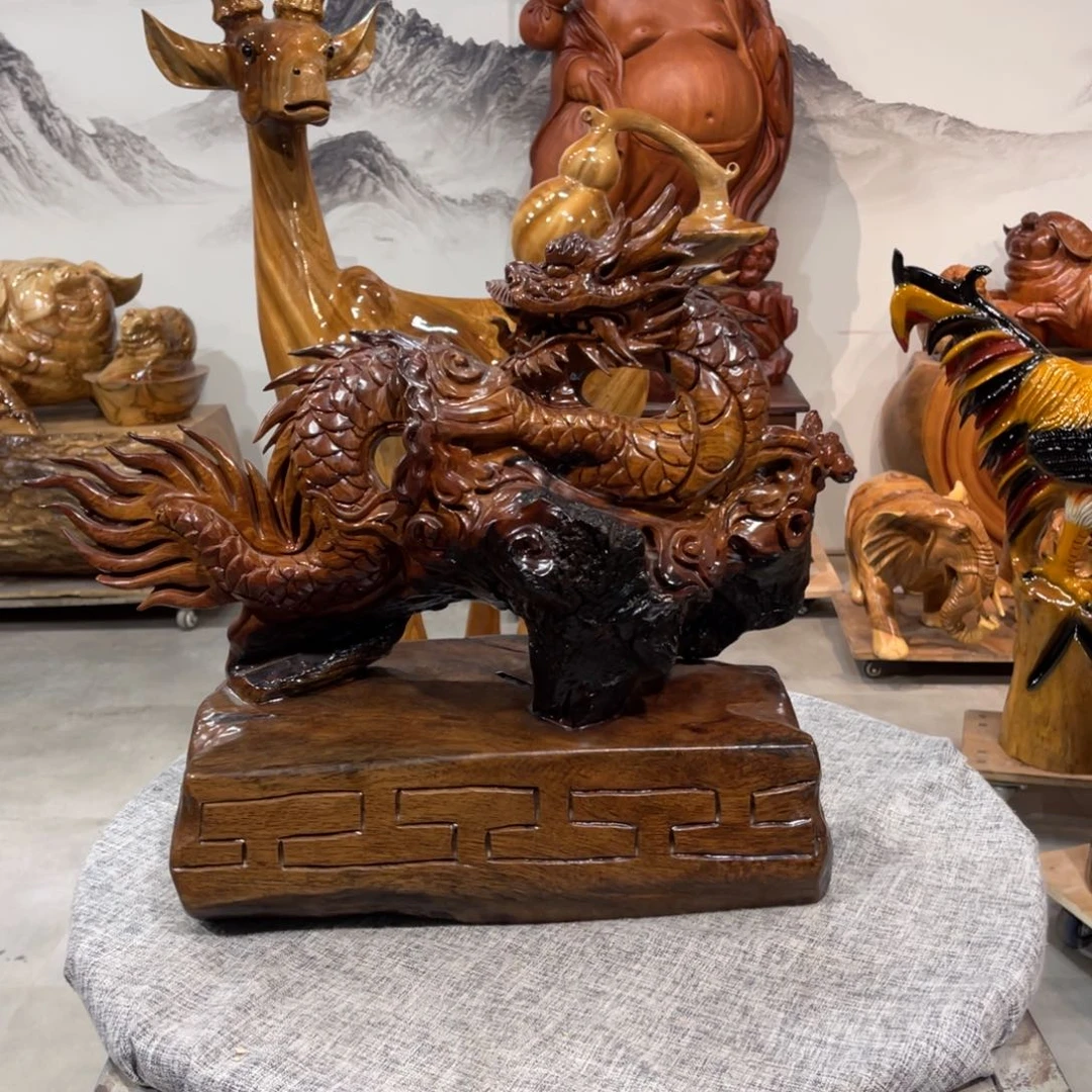花梨木类6****6缅甸花梨木手工雕刻龙