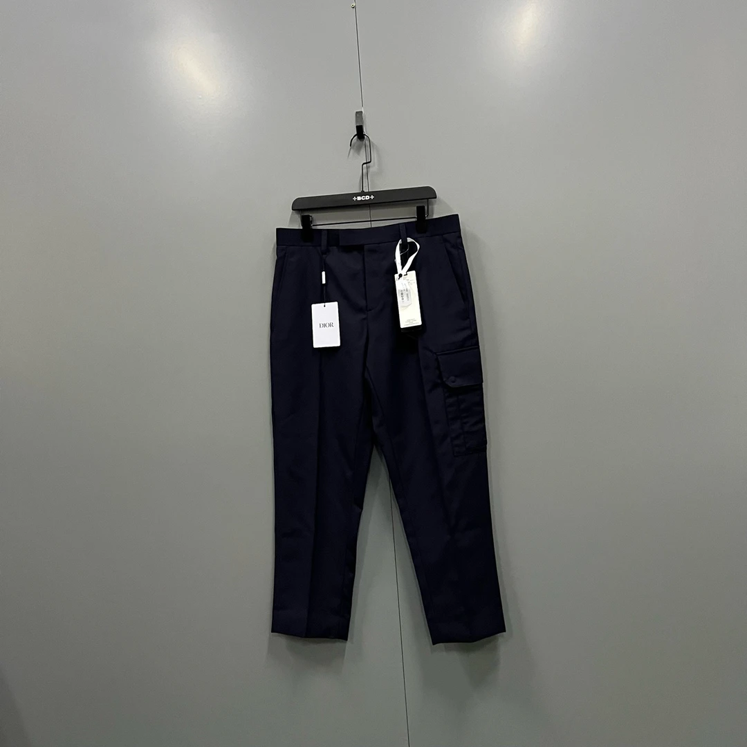 未使用 DIOR/迪奥 【白菜专属】 015069 黑色口袋工装长裤