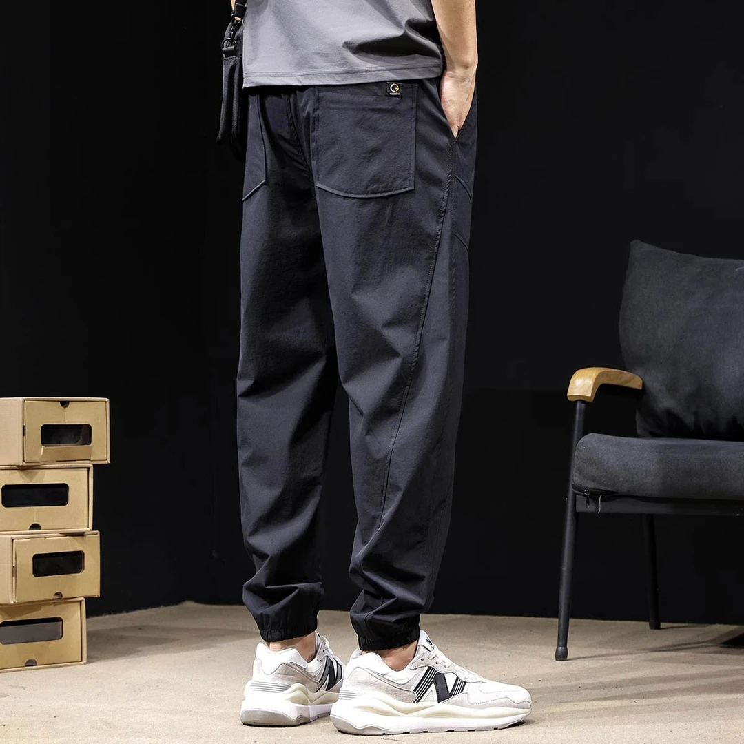 MR.MUDI/穆迪先生速干冰丝休闲裤男2025新款春夏薄款潮流百搭哈伦