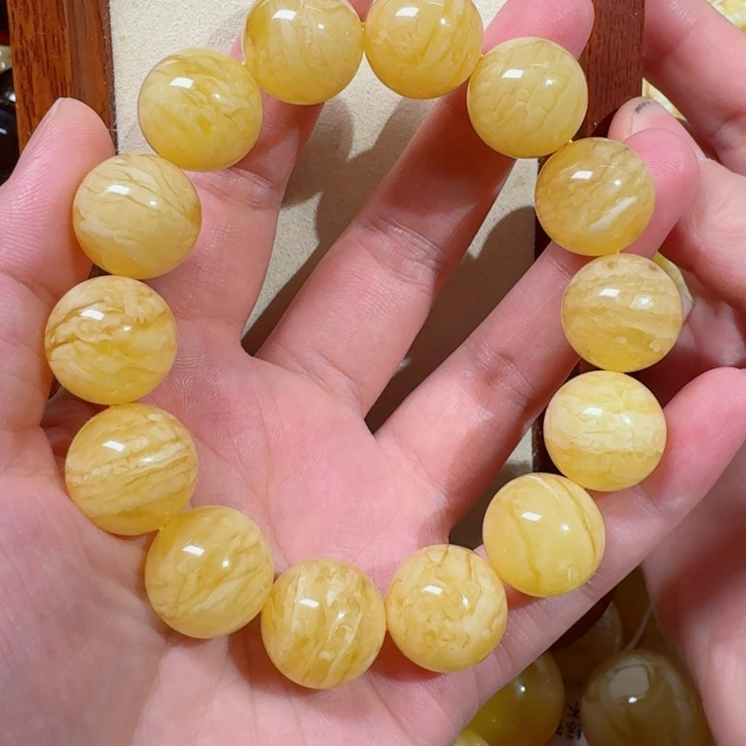 津***峰未镶嵌琥珀手链蜜蜡手串