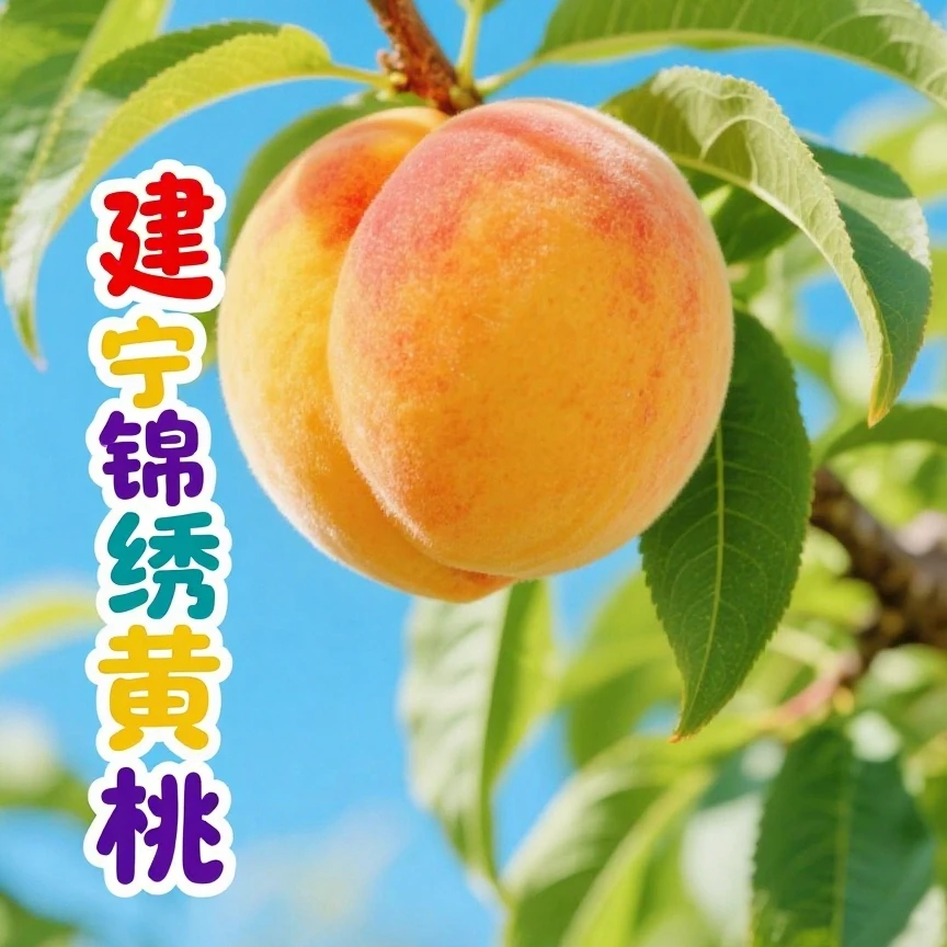 自家种植建宁双溪黄桃新鲜现摘现发果香浓郁香甜多汁应季水果