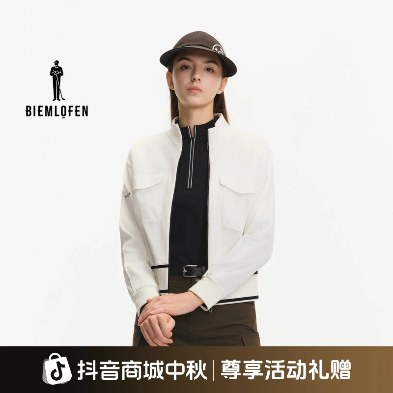 【挺括弹力】比音勒芬高尔夫2025年秋季新品女士工装运动休闲外套