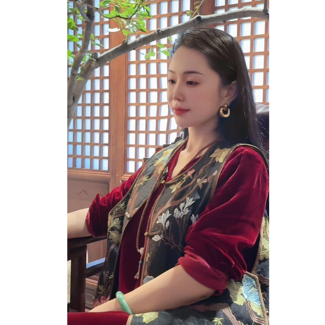 【双节福利】思念  芳华设计新中式重工刺绣马甲FH-A0111