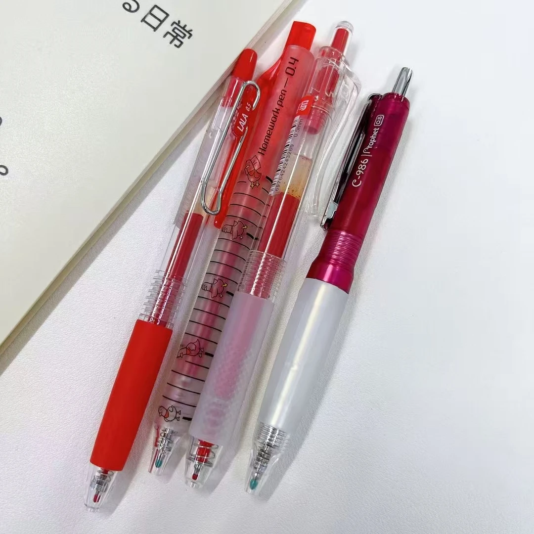 【红墨-4支】KA01小鸭先行+红兜兜+LALA,掉封蜡不售后