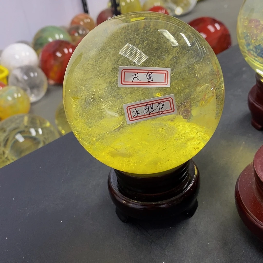****️石材11.3厘米黄水摆件