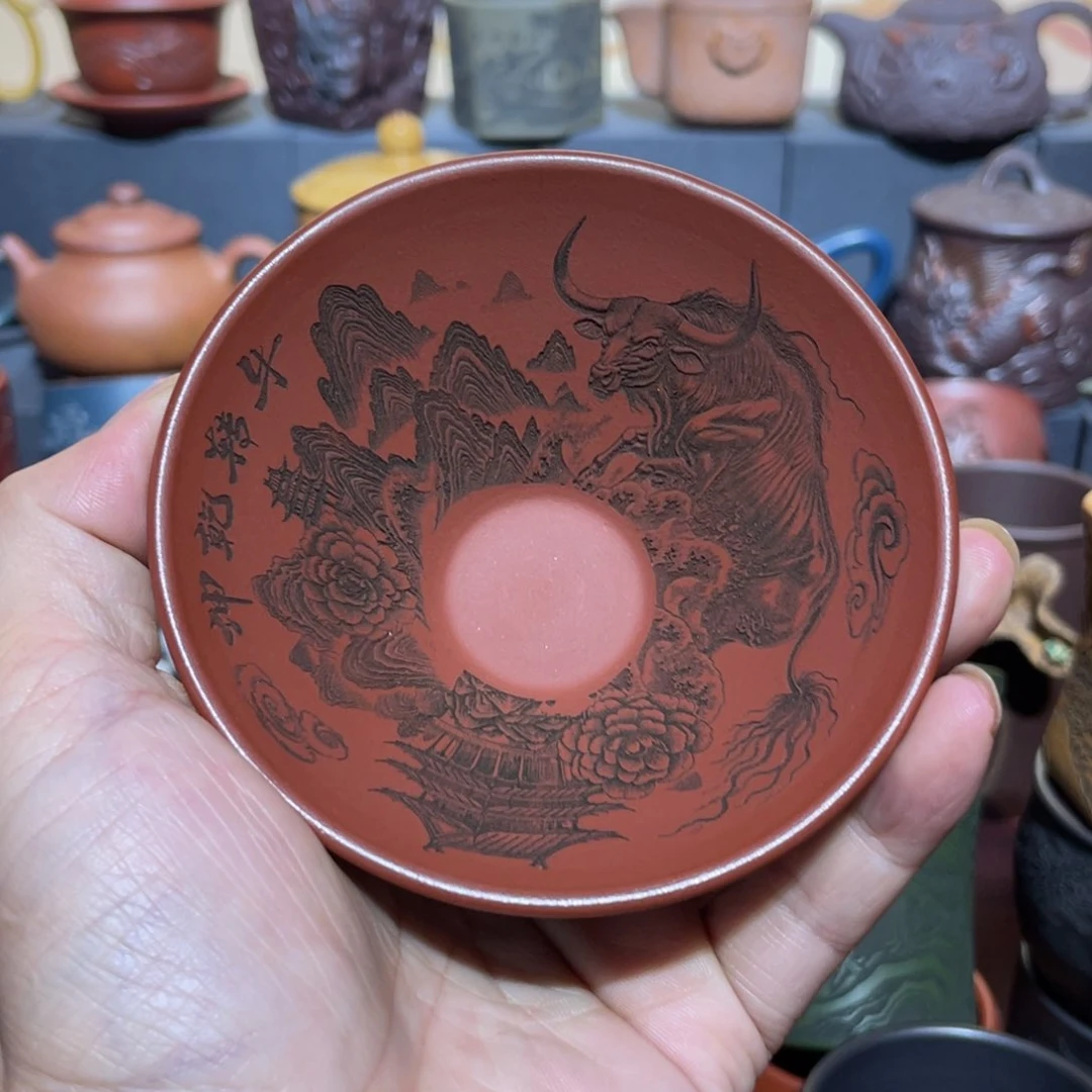 原矿紫砂手工主人杯