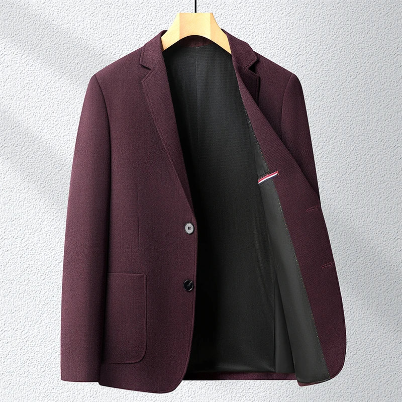 男士免烫西装韩版修身春秋新款弹力舒适休闲西服纯色百搭单西外套