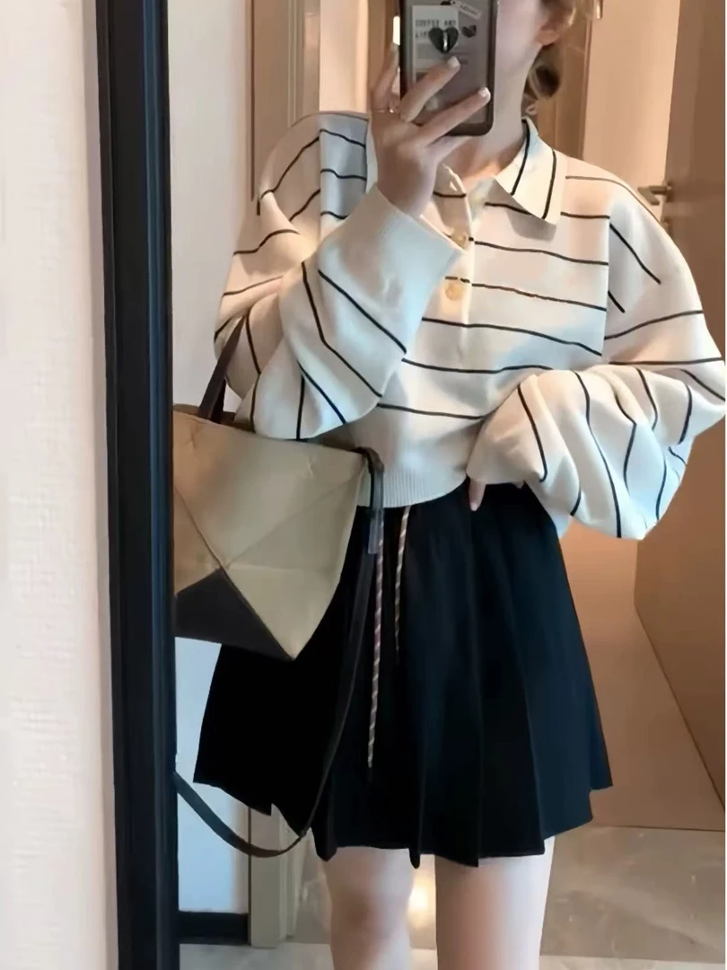 【8033】女#松紧腰时尚百褶裙
